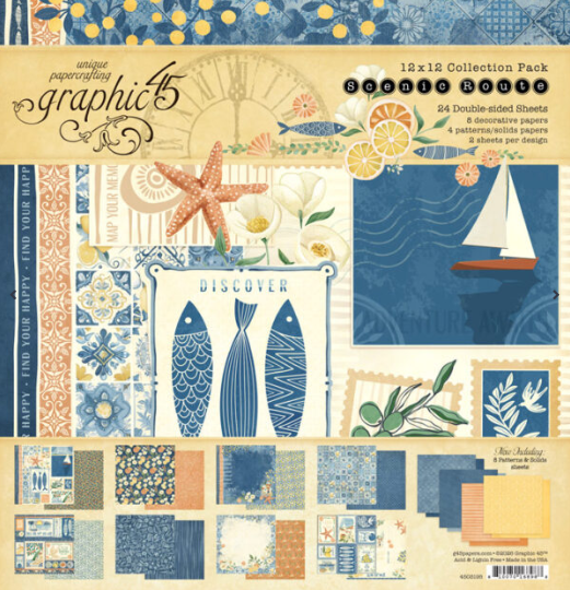 GRAPHIC 45 GRAPHIC 45 SCENIC ROUTE 12x12 COLLECTION PACK
