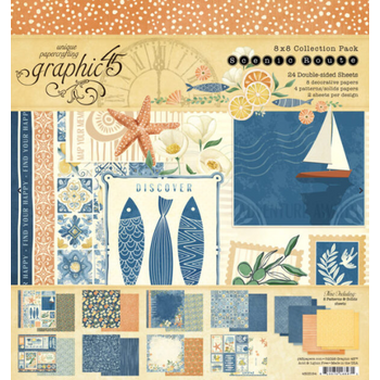 GRAPHIC 45 GRAPHIC 45 SCENIC ROUTE 8x8 COLLECTION PACK