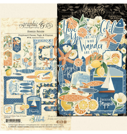 GRAPHIC 45 GRAPHIC 45 SCENIC ROUTE CHIPBOARD TAGS & FRAMES