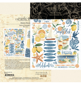 GRAPHIC 45 GRAPHIC 45 SCENIC ROUTE RUB-ON TRANSFER SET