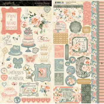 GRAPHIC 45 GRAPHIC 45 ALWAYS & FOREVER CARDSTOCK STICKER SET