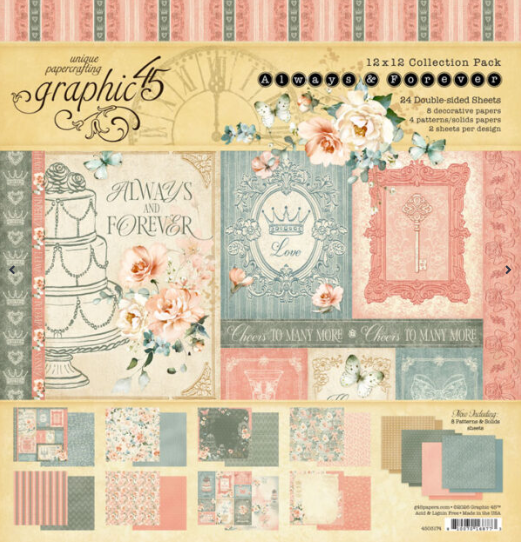 GRAPHIC 45 GRAPHIC 45 ALWAYS & FOREVER 12x12 COLLECTION PACK