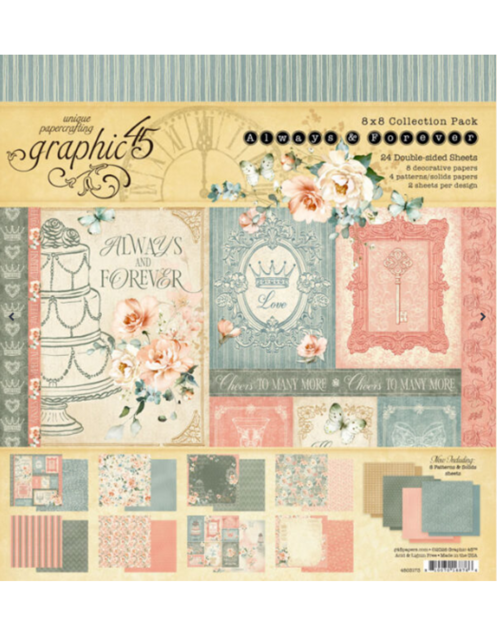 GRAPHIC 45 GRAPHIC 45 ALWAYS & FOREVER 8x8 COLLECTION PACK