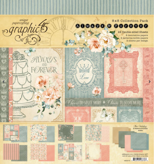 GRAPHIC 45 GRAPHIC 45 ALWAYS & FOREVER 8x8 COLLECTION PACK