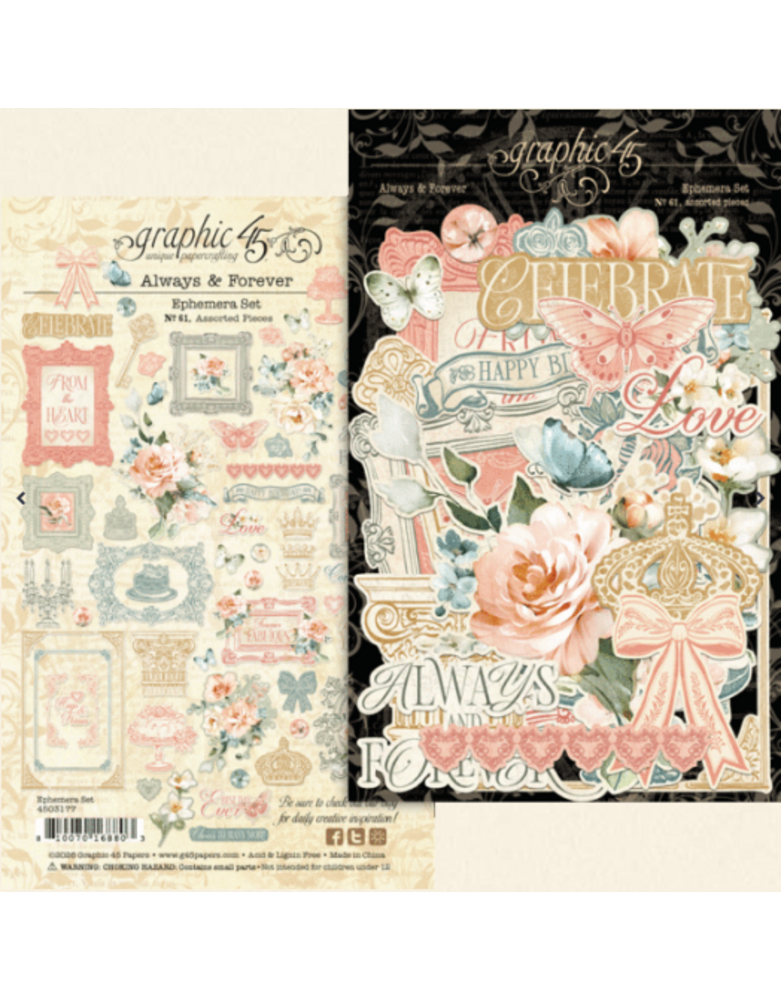 GRAPHIC 45 GRAPHIC 45 ALWAYS & FOREVER EPHEMERA SET