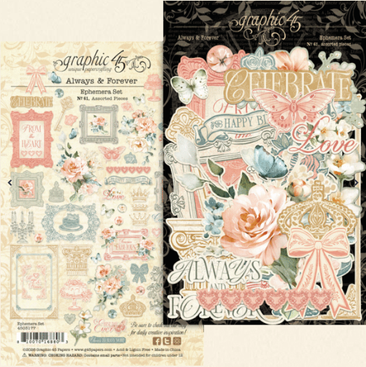 GRAPHIC 45 GRAPHIC 45 ALWAYS & FOREVER EPHEMERA SET