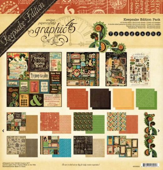 GRAPHIC 45 GRAPHIC 45 TYPOGRAPHY KEEPSAKE EDITION