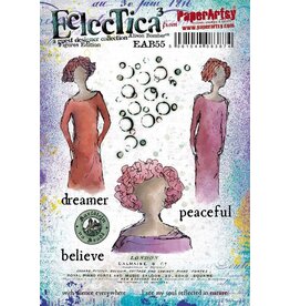 PAPER ARTSY PAPER ARTSY ECLECTICA ALISON BOMBER FIGURES EDITION EAB55 CLING STAMP SET