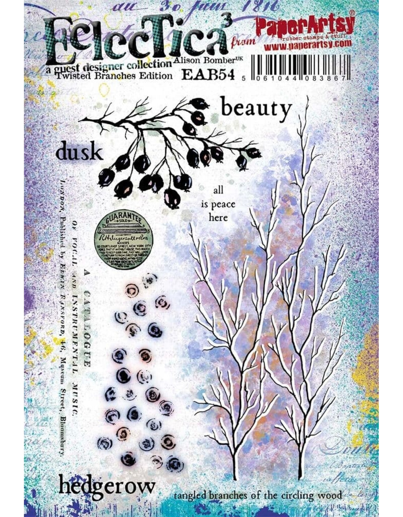 PAPER ARTSY PAPER ARTSY ECLECTICA ALISON BOMBER TWISTED BRANCHES FIGURES EDITION EAB54 CLING STAMP SET
