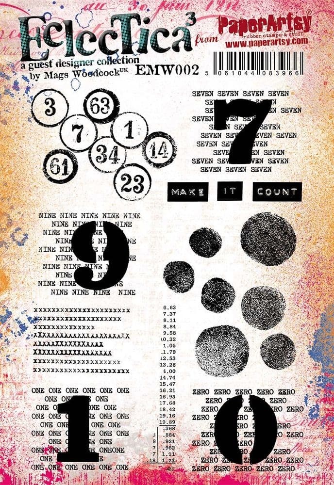 PAPER ARTSY PAPER ARTSY ECLECTICA MAGS WOODCOCK EMW002 CLING STAMP SET