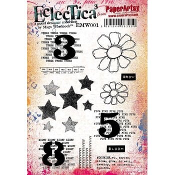 PAPER ARTSY PAPER ARTSY ECLECTICA MAGS WOODCOCK EMW001 CLING STAMP SET