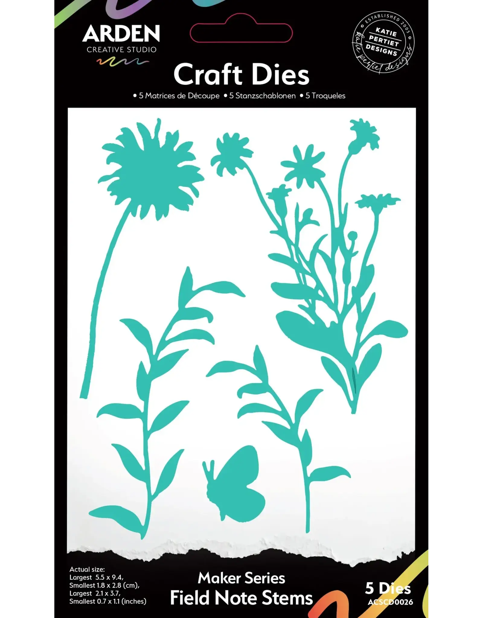 ARDEN CREATIVE STUDIO ARDEN CREATIVE STUDIO MAKER SERIES FIELD NOTE STEMS DIE SET