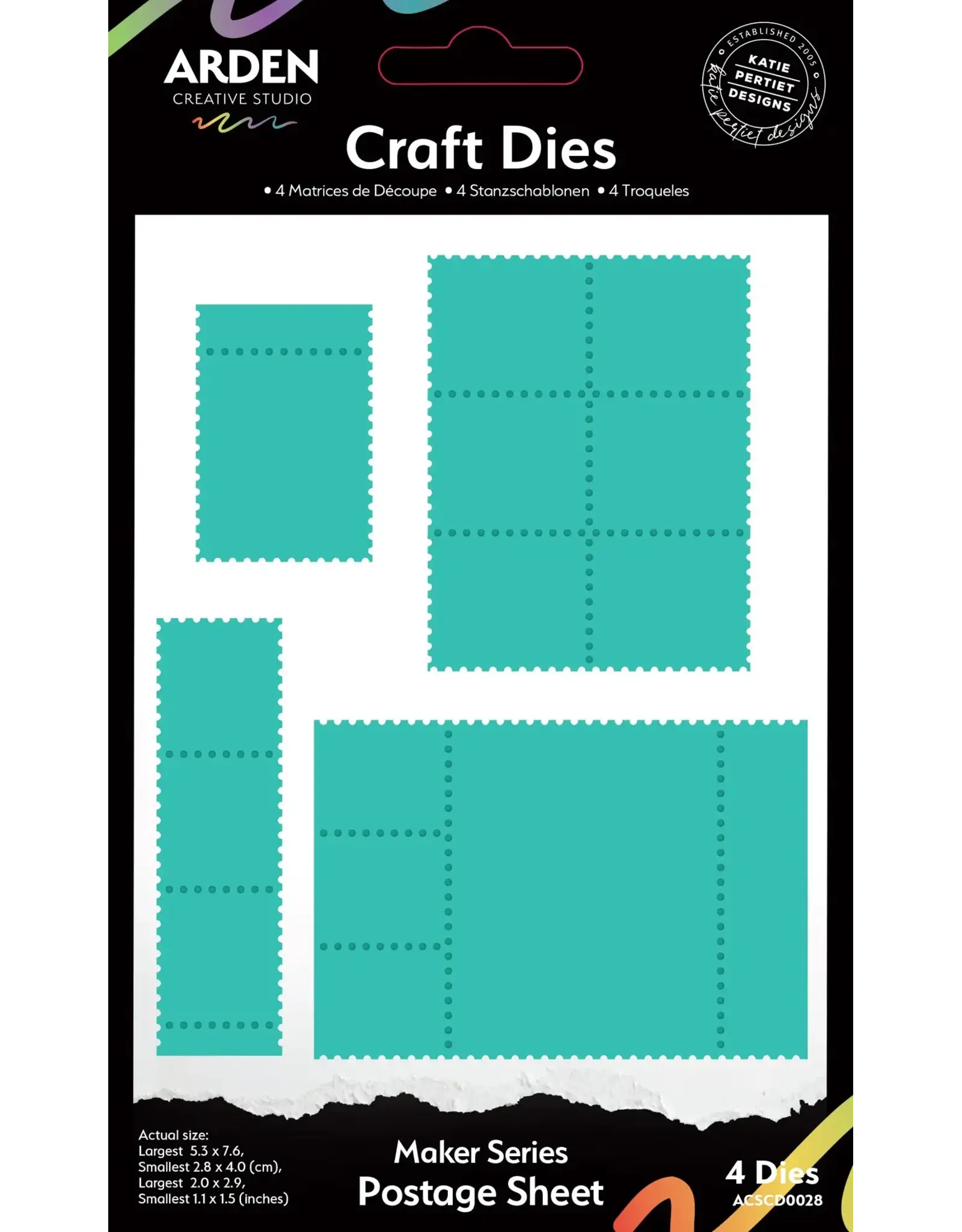 ARDEN CREATIVE STUDIO ARDEN CREATIVE STUDIO MAKER SERIES POSTAGE SHEET DIE SET