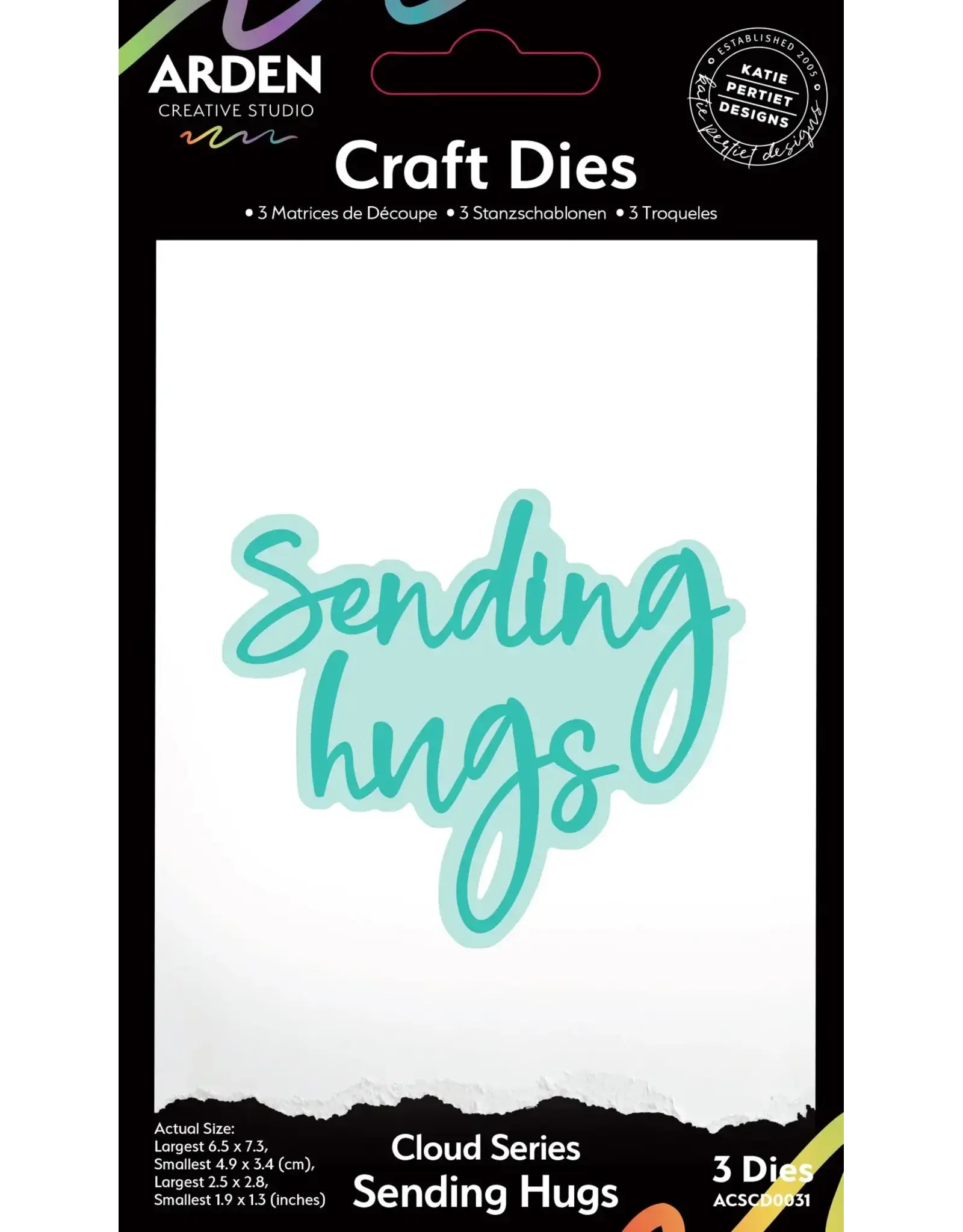 ARDEN CREATIVE STUDIO ARDEN CREATIVE STUDIO CLOUD SERIES SENDING HUGS DIE SET