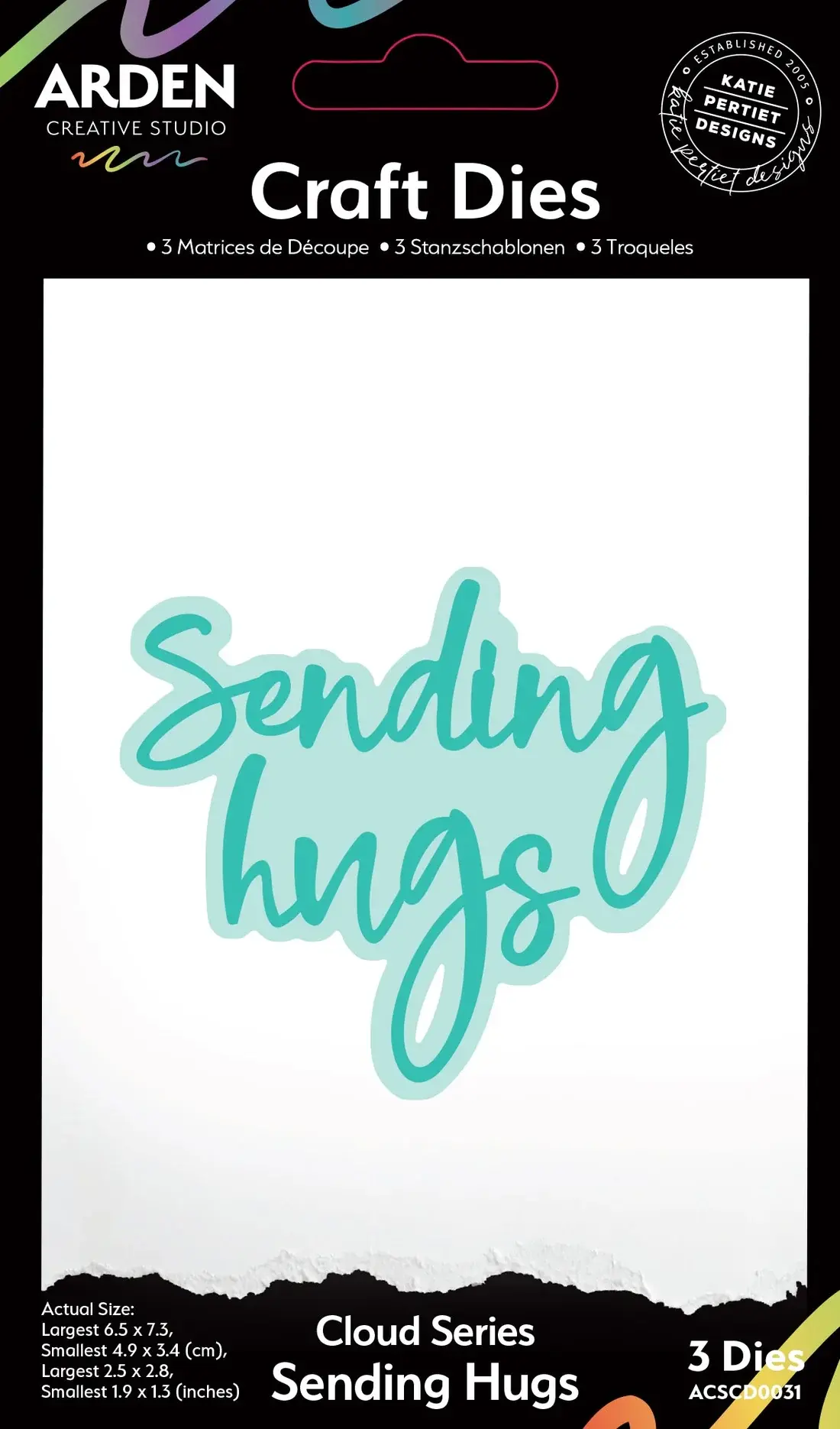ARDEN CREATIVE STUDIO ARDEN CREATIVE STUDIO CLOUD SERIES SENDING HUGS DIE SET
