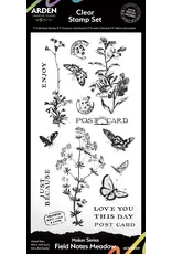 ARDEN CREATIVE STUDIO ARDEN CREATIVE STUDIO MAKER SERIES FIELD NOTES MEADOW 4x8 CLEAR STAMP SET
