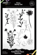 ARDEN CREATIVE STUDIO ARDEN CREATIVE STUDIO MAKER SERIES FIELD NOTES STEM SKETCHES 6x8 CLEAR STAMP SET