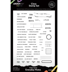 ARDEN CREATIVE STUDIO ARDEN CREATIVE STUDIO MAKER SERIES EVERYDAY NOTES 6x8 CLEAR STAMP SET
