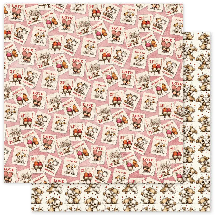 PAPER ROSE PAPER ROSE LOVE & DAYDREAMS - F 12x12 CARDSTOCK