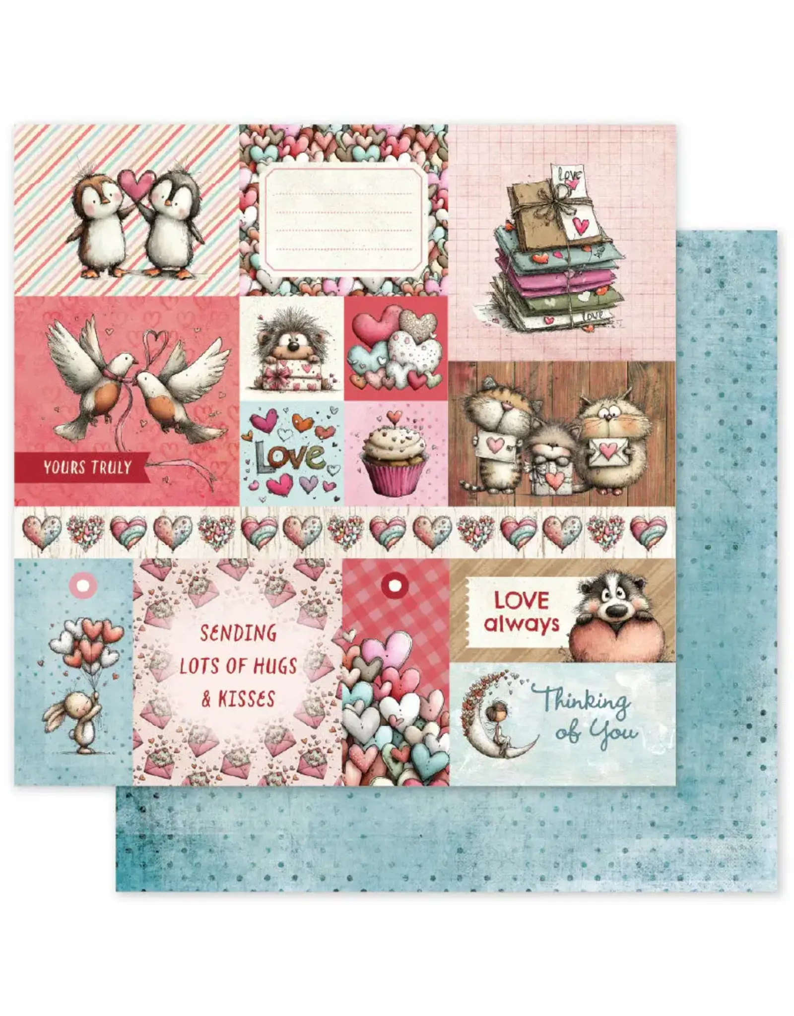 PAPER ROSE PAPER ROSE LOVE & DAYDREAMS - E 12x12 CARDSTOCK