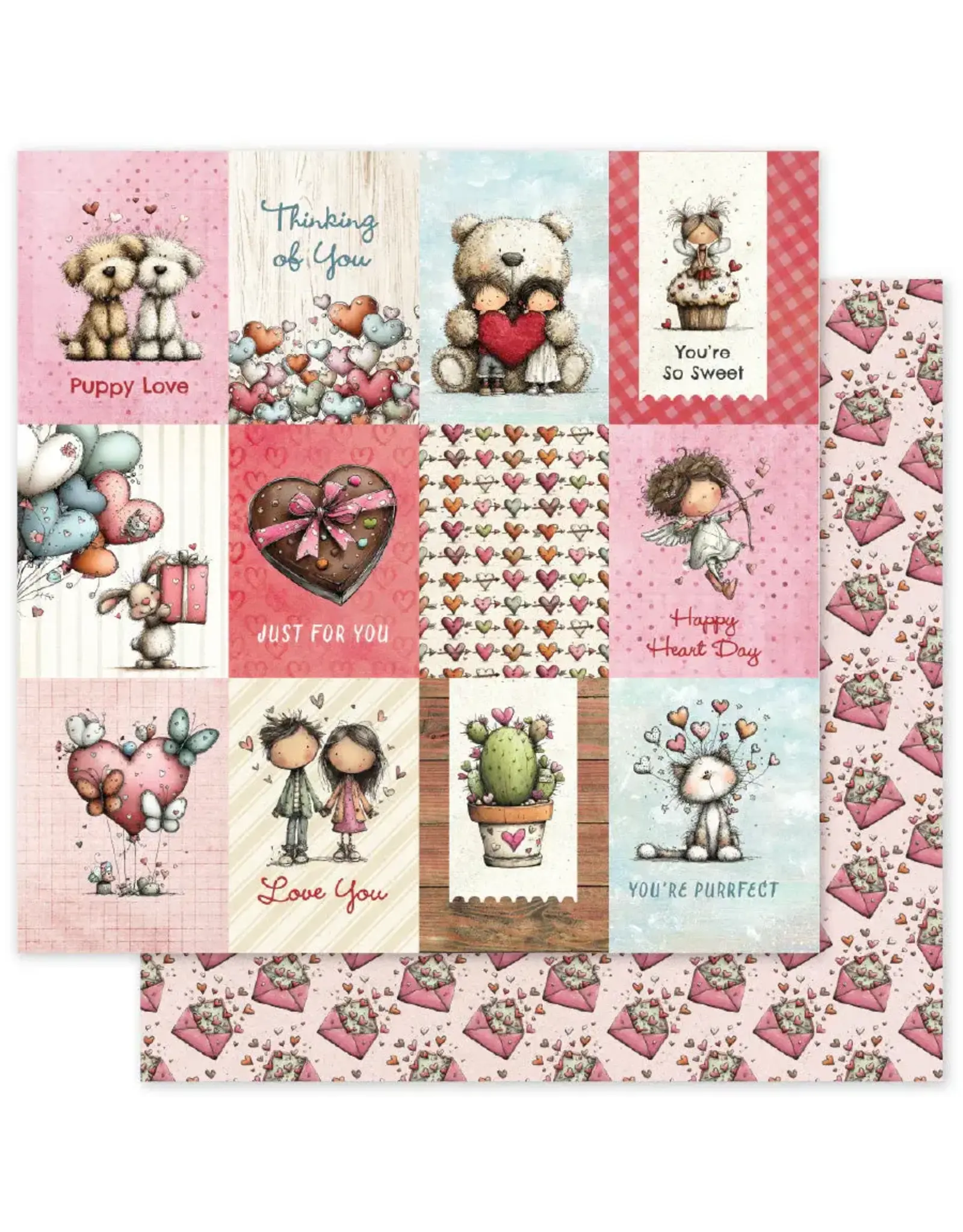 PAPER ROSE PAPER ROSE LOVE & DAYDREAMS - C 12x12 CARDSTOCK