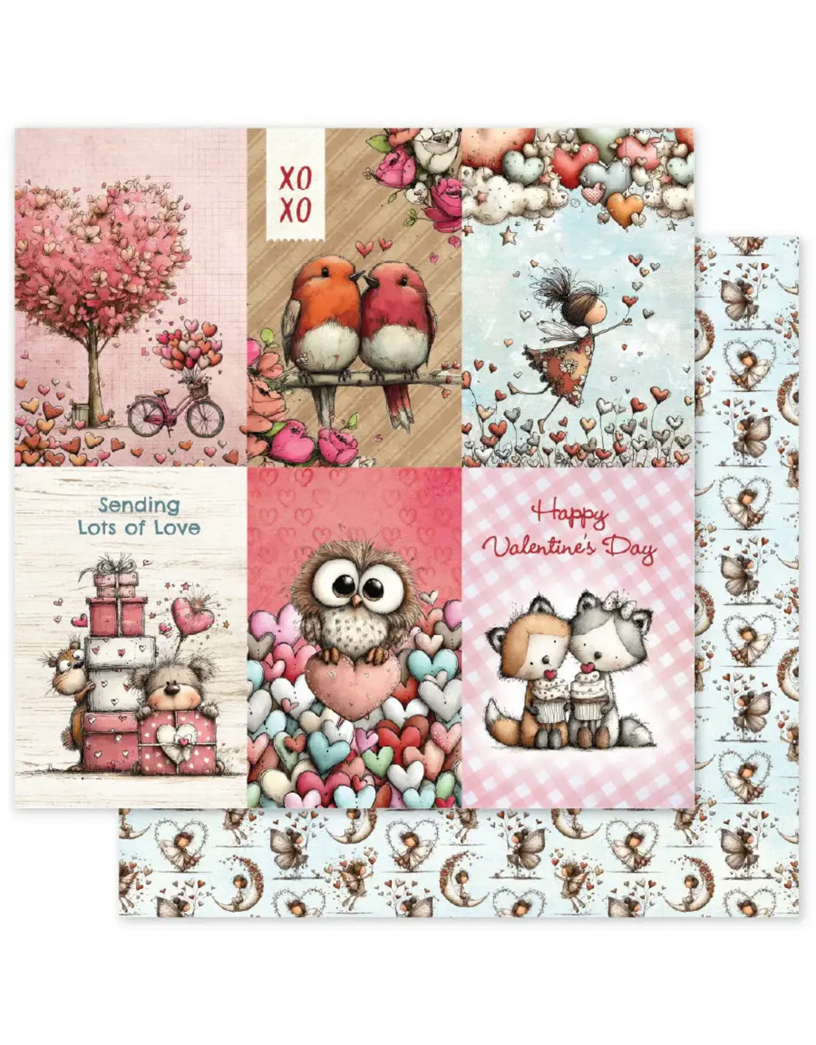 PAPER ROSE PAPER ROSE LOVE & DAYDREAMS - A 12x12 CARDSTOCK