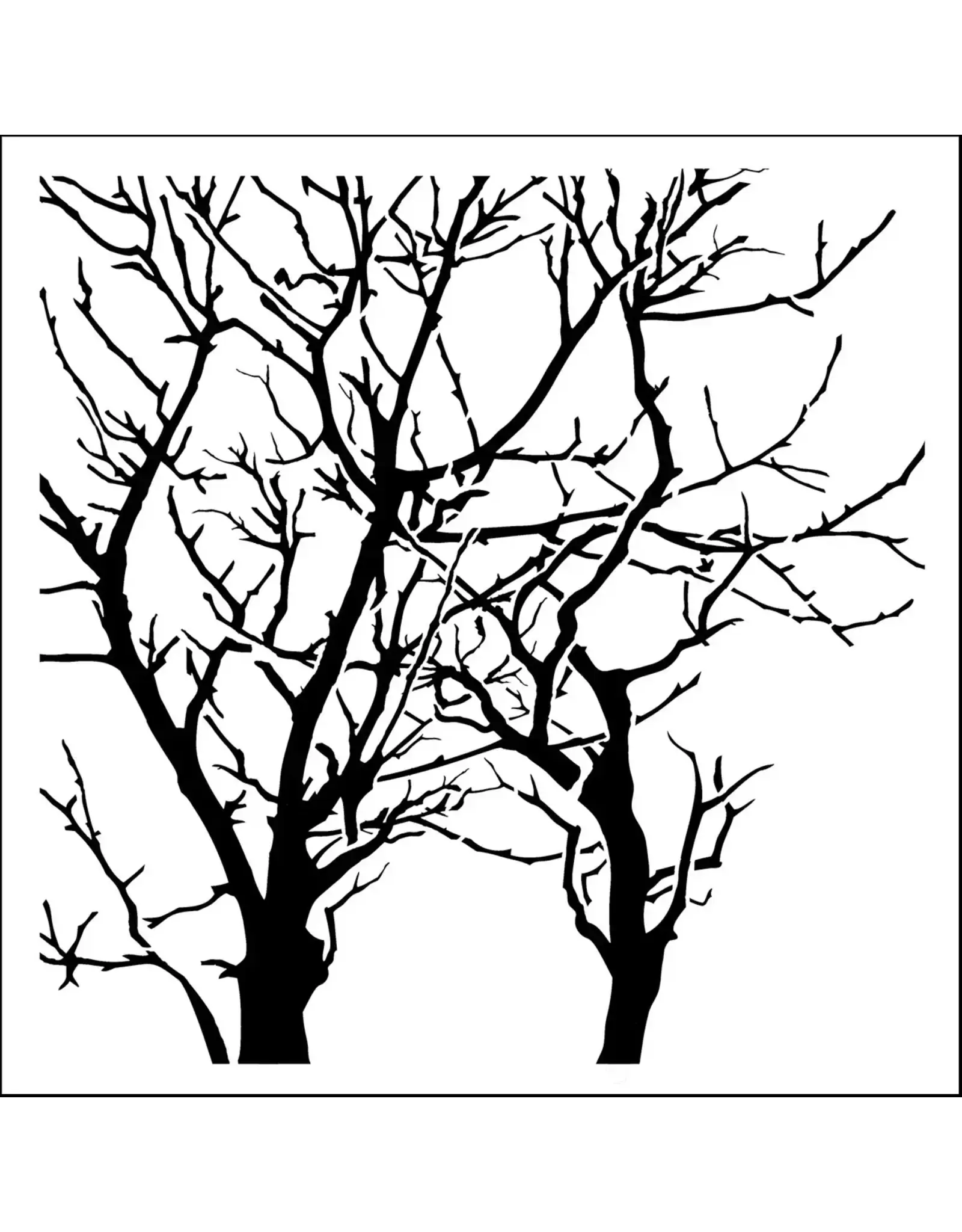 CRAFTERS WORKSHOP THE CRAFTER'S WORKSHOP BRANCHES REVERSED 6x6 STENCIL