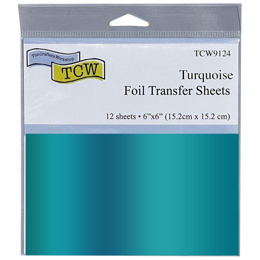 CRAFTERS WORKSHOP THE CRAFTER'S WORKSHOP TURQUOISE 6x6 FOIL TRANSFER SHEETS 12/PK