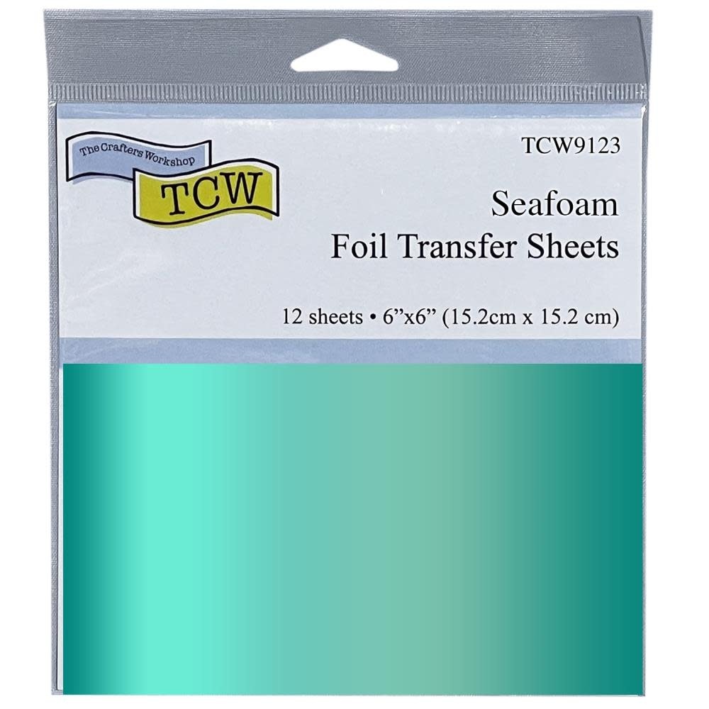 CRAFTERS WORKSHOP THE CRAFTER'S WORKSHOP SEAFOAM 6x6 FOIL TRANSFER SHEETS 12/PK