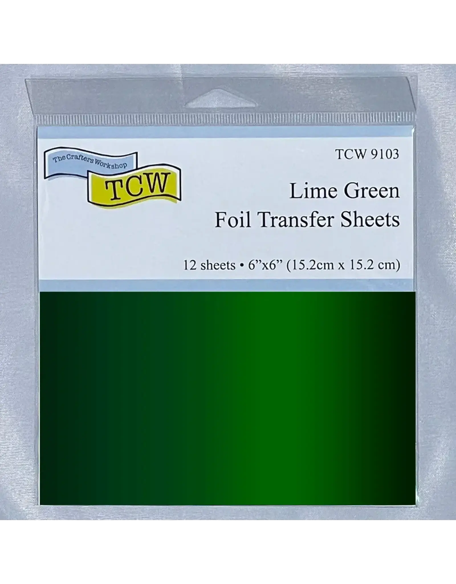 CRAFTERS WORKSHOP THE CRAFTER'S WORKSHOP LIME GREEN 6x6 FOIL TRANSFER SHEETS 12/PK