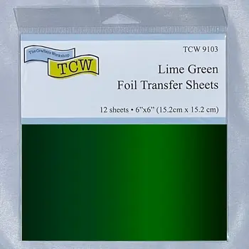 CRAFTERS WORKSHOP THE CRAFTER'S WORKSHOP LIME GREEN 6x6 FOIL TRANSFER SHEETS 12/PK