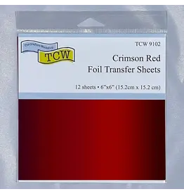 CRAFTERS WORKSHOP THE CRAFTER'S WORKSHOP CRIMSON RED 6x6 FOIL TRANSFER SHEETS 12/PK