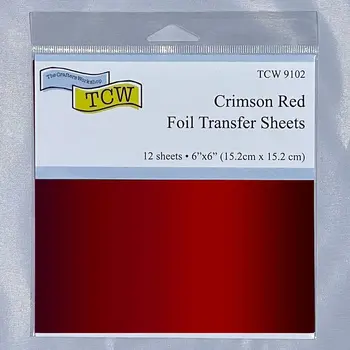 CRAFTERS WORKSHOP THE CRAFTER'S WORKSHOP CRIMSON RED 6x6 FOIL TRANSFER SHEETS 12/PK