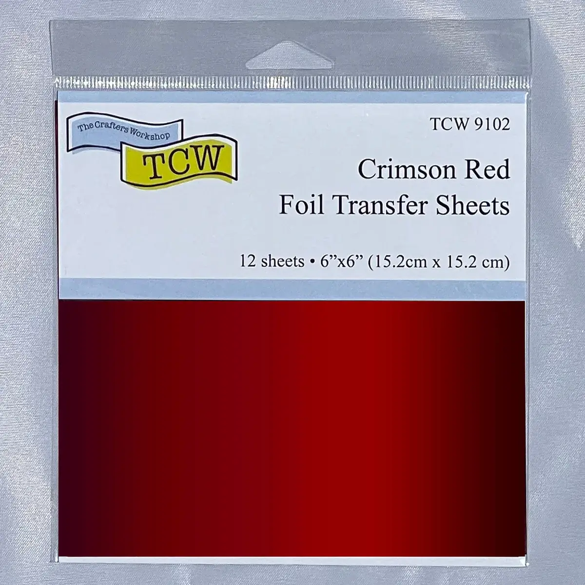 CRAFTERS WORKSHOP THE CRAFTER'S WORKSHOP CRIMSON RED 6x6 FOIL TRANSFER SHEETS 12/PK