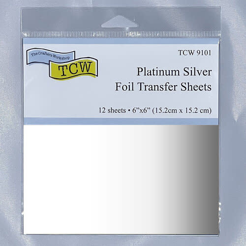 CRAFTERS WORKSHOP THE CRAFTER'S WORKSHOP PLATINUM SILVER 6x6 FOIL TRANSFER SHEETS 12/PK