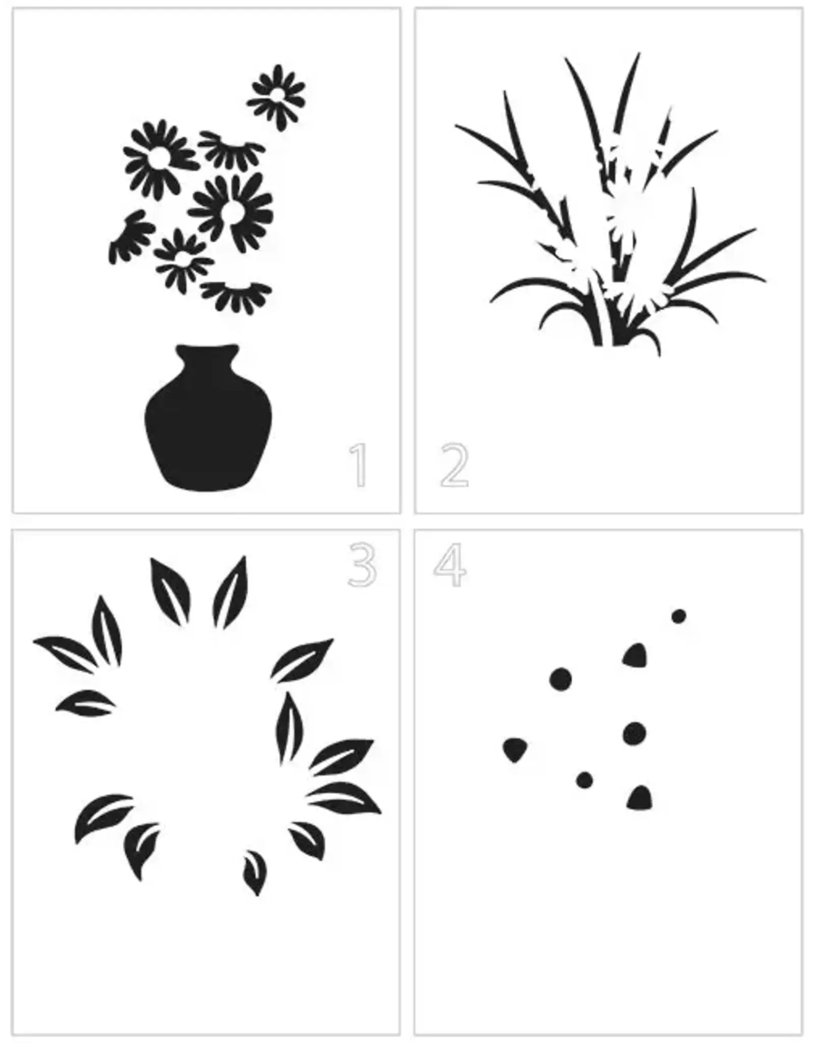 CRAFTERS WORKSHOP THE CRAFTER'S WORKSHOP LAYERED FLOWER VASE 8.5x11 STENCIL