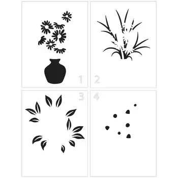 CRAFTERS WORKSHOP THE CRAFTER'S WORKSHOP LAYERED FLOWER VASE 8.5x11 STENCIL