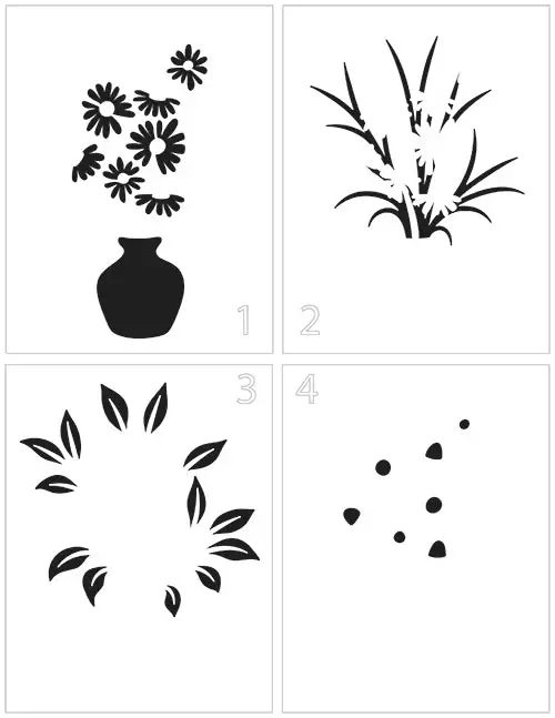 CRAFTERS WORKSHOP THE CRAFTER'S WORKSHOP LAYERED FLOWER VASE 8.5x11 STENCIL