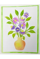 CRAFTERS WORKSHOP THE CRAFTER'S WORKSHOP LAYERED FLOWER VASE 8.5x11 STENCIL