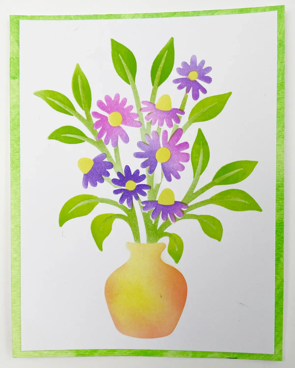 CRAFTERS WORKSHOP THE CRAFTER'S WORKSHOP LAYERED FLOWER VASE 8.5x11 STENCIL