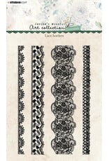 STUDIOLIGHT STUDIOLIGHT JENINE'S MINDFUL ART COLLECTION LACE BORDERS CLEAR STAMP SET