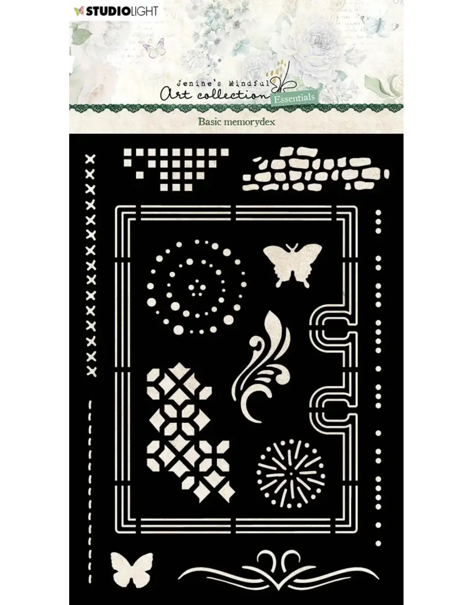 STUDIOLIGHT STUDIOLIGHT JENINE'S MINDFUL ART COLLECTION BASIC MEMORYDEX MASK STENCIL