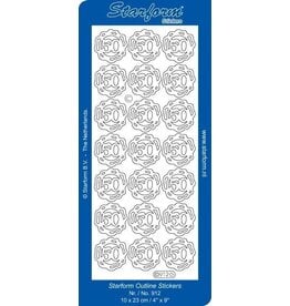 STARFORM STARFORM 50TH GOLD PEEL OFF DECO STICKERS