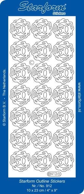 STARFORM STARFORM 50TH GOLD PEEL OFF DECO STICKERS