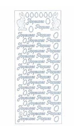 STARFORM STARFORM JOYEUSES PAQUES SILVER PEEL OFFS DECO STICKERS