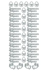 ECSTASY CRAFTS ECSTASY CRAFTS JOYEUSES PÂQUES SILVER PEEL OFF STICKERS