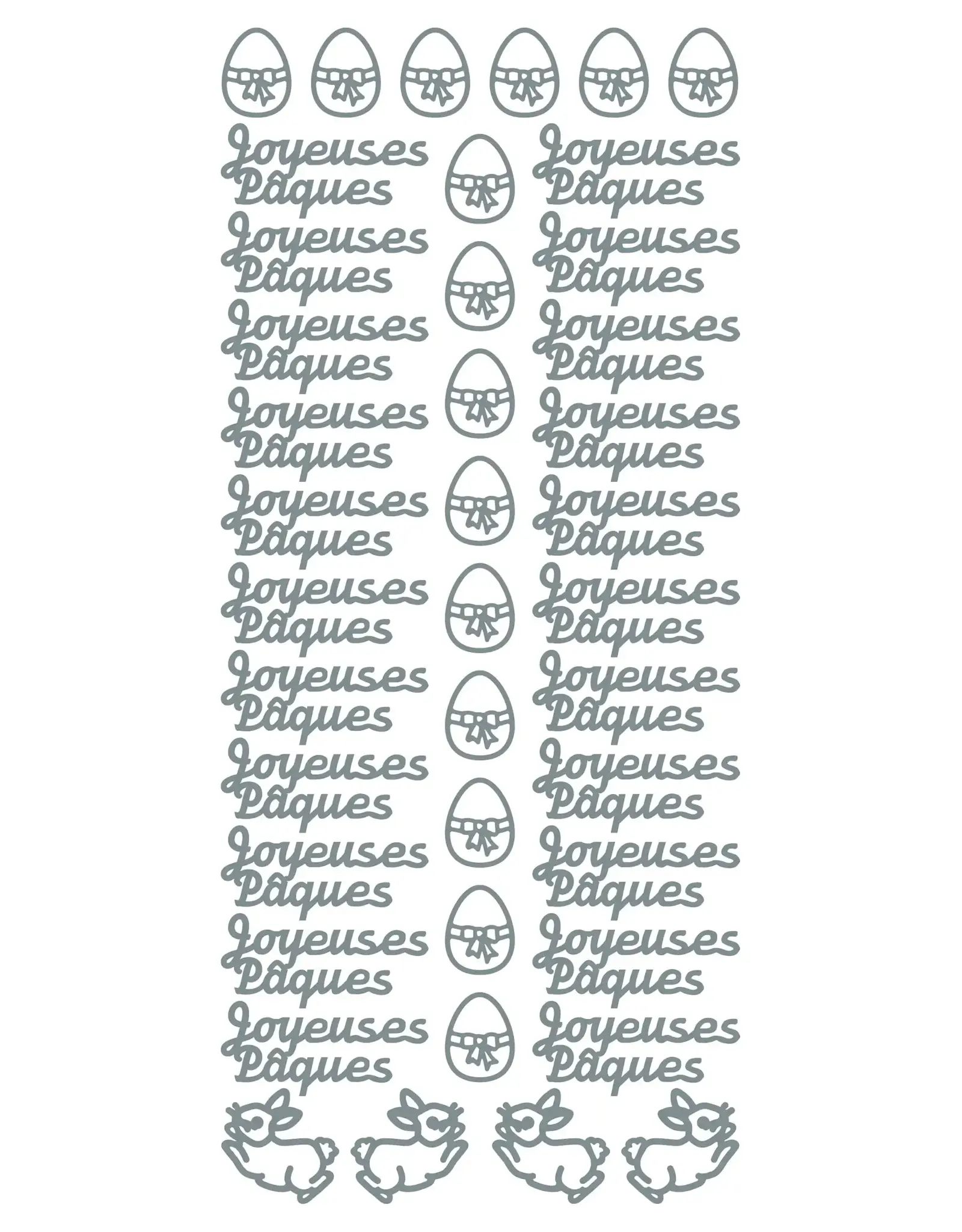 ECSTASY CRAFTS ECSTASY CRAFTS JOYEUSES PÂQUES SILVER PEEL OFF STICKERS