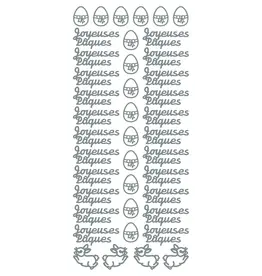 ECSTASY CRAFTS ECSTASY CRAFTS JOYEUSES PÂQUES SILVER PEEL OFF STICKERS