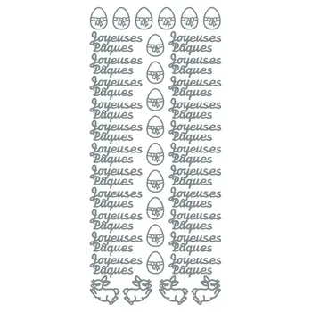 ECSTASY CRAFTS ECSTASY CRAFTS JOYEUSES PÂQUES SILVER PEEL OFF STICKERS