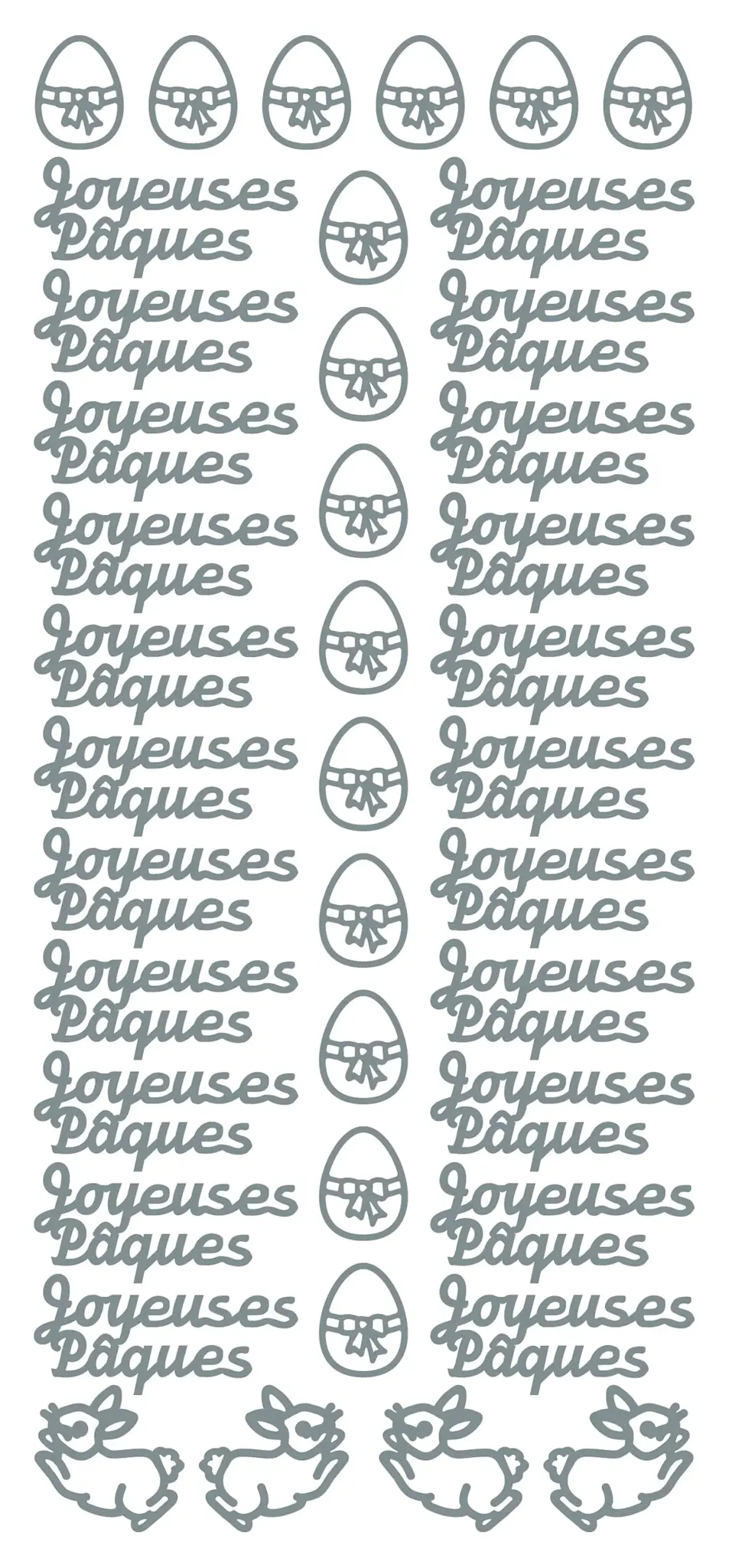 ECSTASY CRAFTS ECSTASY CRAFTS JOYEUSES PÂQUES SILVER PEEL OFF STICKERS